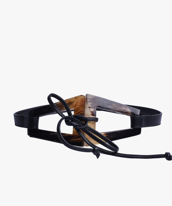 Azza Double Buckle in Leather