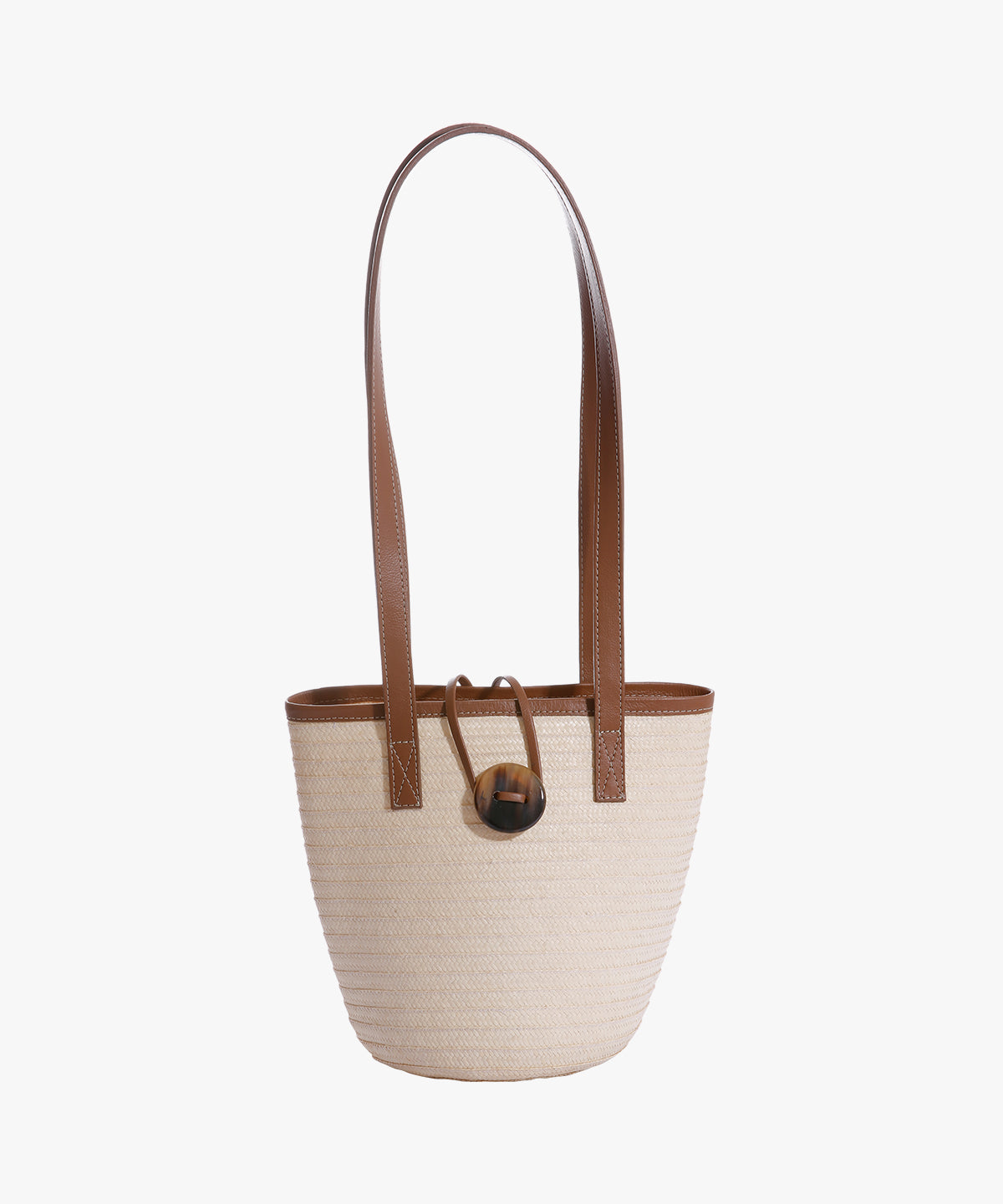 Tan Leather Bucket Bag | Umbrella Collective