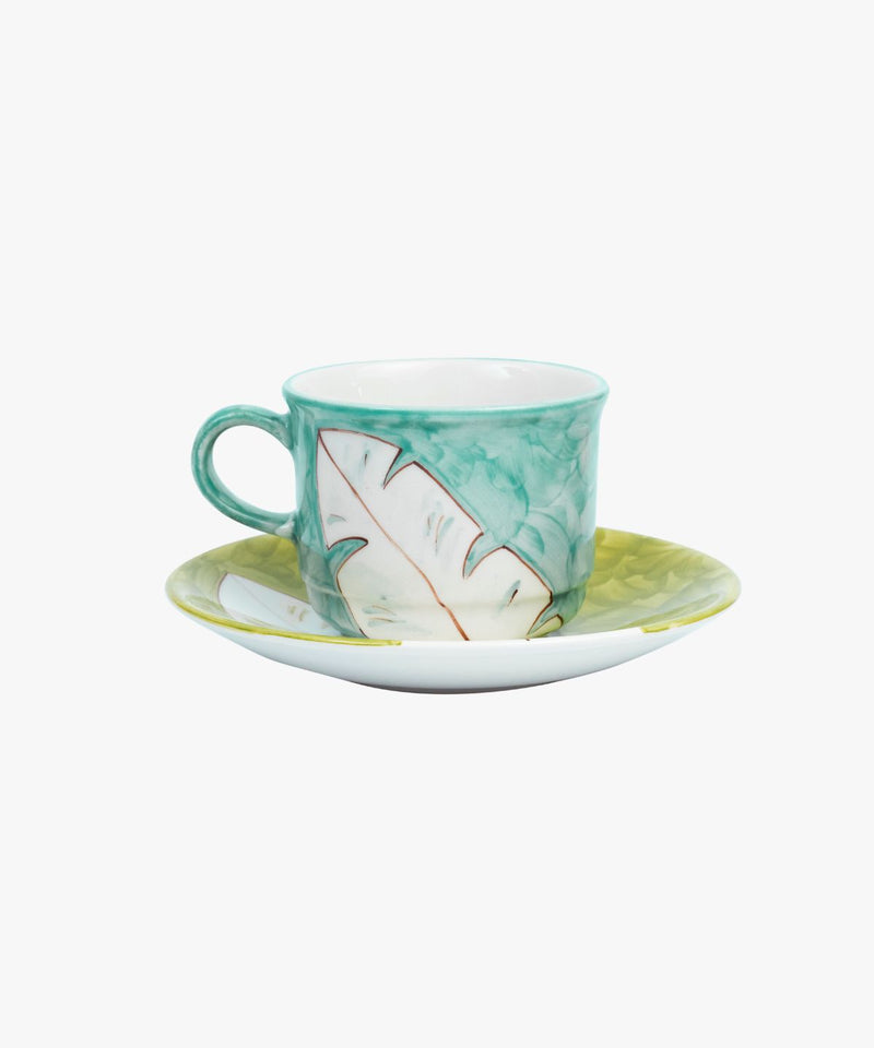 La Hoja Coffee or Tea Cup and Plate