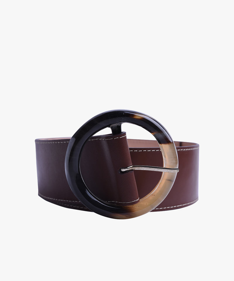 Azza Wide Belt in Leather