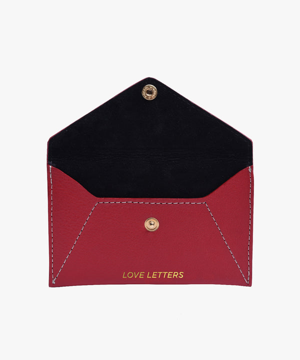 Love Letters Mini Card Case in Leather