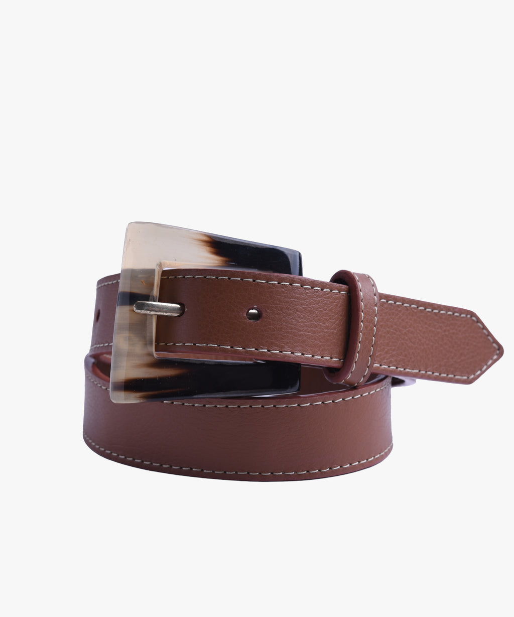 【cacharel】 BROWN LEATHER wide BELT cacharel】 BROWN LEATHER wide BELT Copper Brown Leather Wide Waist