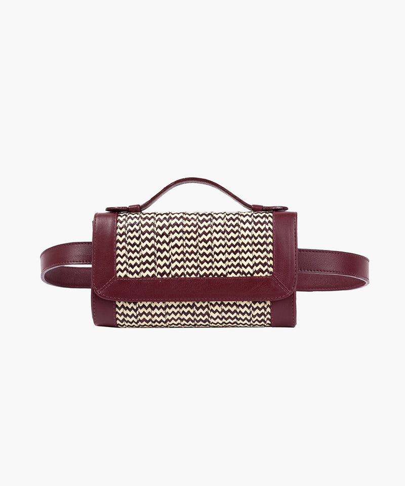 Zenú Belt Bag in Leather and Caña Flecha