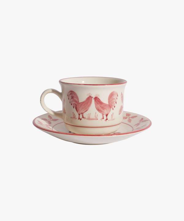 La Coquette Coffee or Tea Cup and Plate