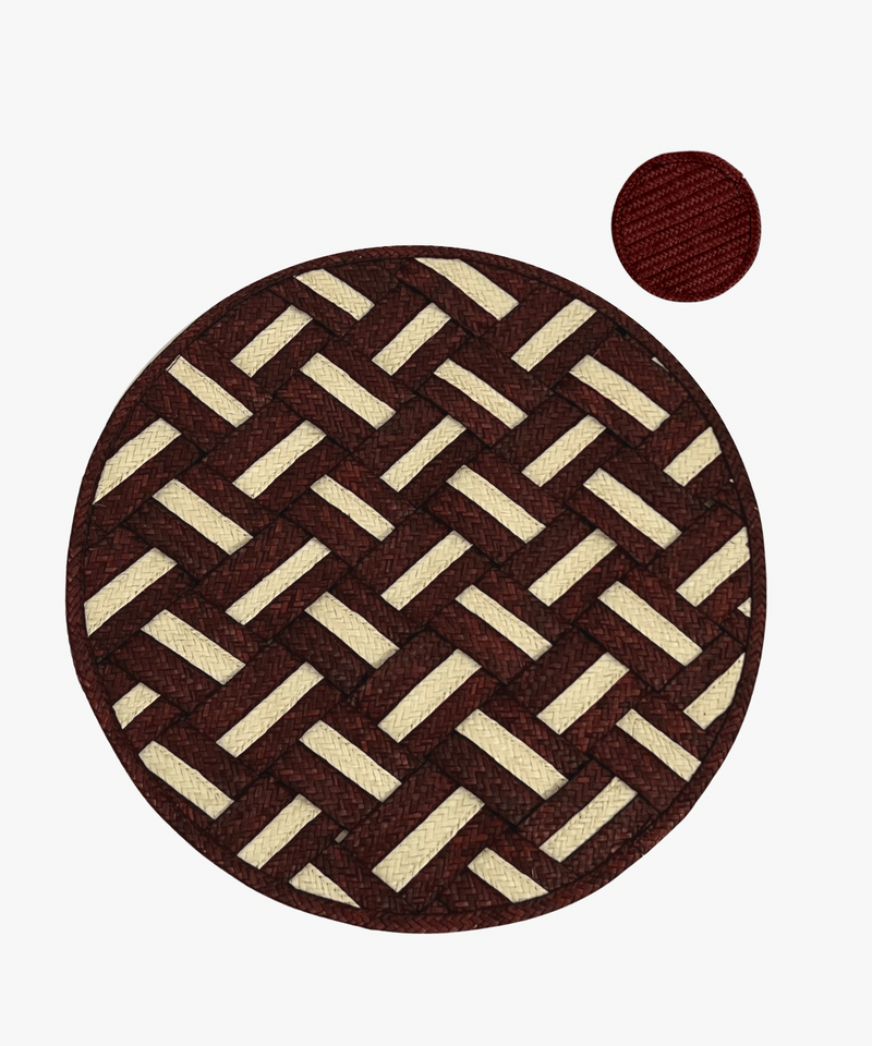 Zenu Braid Placemat and Coaster Set of 4